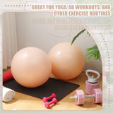 Leyndo 4 Pcs 26 Inch Yoga Exercise Ball Pilates Pregnancy Birthing Fitness Ball with Quick Pump Anti Burst for Improved Posture, Balance, Yoga, Pilates, Training (Nude)