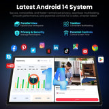 MESWAO 15.6 inch Tablet, Large Screen Android 14 Tablet with 6G+128G (Real)+2TB TF Card Expand, G99 CPU, 1080P FHD Big Screen, 30W Fast Charger, 5+32MP Cameras (2026 Black)