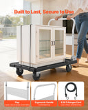 Foldable Push Cart Dolly, 660 lbs Capacity, Folding Platform Truck with Swivel Wheels, Moving Platform Hand Truck Flatbed Cart,