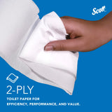 Scott Professional 100% Recycled Fiber High-Capacity Jumbo Roll Toilet Paper, Bulk (67805), 2-Ply, Septic Safe, White, Non-Perforated (12 Rolls at 1,000' Each, 12,000'/Case)