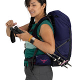 Osprey Tempest 26L Women's Lightweight Hiking Backpack - Daypack for Travel & Camping, Deep Fig/Hotspot Pink