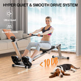 Rowing Machine for Home Use, LUBBYGIM Rowing Machine Foldable Rower with LCD Monitor - Hyper-Quiet & Smooth - 2024 Upgraded Version with 300LBS Loading Capacity LUBBYGIM