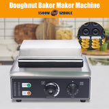 12 Compartments Electric Donut Maker Machine, Commercial Mini Donut Machine 1550W Electric Nonstick Doughnut Making Machine Donut Machine for Doughnut Breakfast Home Desserts