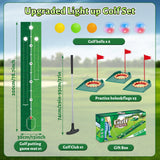 VATOS Golf Putting Set for Kids - Light up Golf Game Toys with Putting Mat, Putter, 3 Holes & 6 Balls (3 Glow), Indoor Outdoor Yard Golfs Game Sports Toys, Birthday Gifts for Boys Girls Kids 3-8