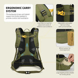 SKYSPER Hiking Backpack for Men Women, 35L Lightweight Travel Daypack, Outdoor Camping Back Pack with Multiple Compartments, Durable for Weekend Getaway