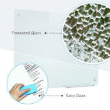 Magnetic Glass Whiteboard, 36"x48"(90x120cm) Frameless Dry Erase Board White Board Surface Wall Mounted for Office, Classroom & Home NEOBAN