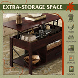 WLIVE Lift Top Coffee Table for Living Room/Dining/Office, Espresso