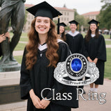 Oseew 2027 Birthstone Graduation Ring for Women Gift (Yellow Gold)