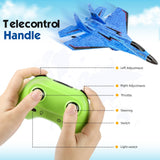 RC Plane, Remote Control Airplane Toy - RC Plane Remote Control Planes 2CH 2.4Ghz Rc Aircraft with Lights, Outdoor Foam Durable Rc Aircraft Foam RC Airplane Jet for Kids Adults Hobby Toys