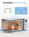 COMFEE' Retro Microwave Oven, Small Microwave with 6 Auto Menus, 0.9 cu.ft Countertop Compact Microwave with Multi-stage Cooking, Mute Function, LED digital, Green/900W, CMO-MMP02AA(GN)