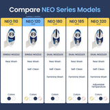 LUXE Bidet NEO 120 - Single Nozzle, Self-Cleaning, Non-Electric Bidet Attachment for Toilet Seat, Adjustable Water Pressure, Rear Wash (Blue)