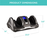 Best Choice Products Shiatsu Foot Massager for Pain Relief, Plantar Fasciitis, Neuropathy, Blood Circulation, Remote Control w/Compact Design - Gray