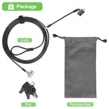 LORADAR Daul Head Twin Cable Lock Lock for Laptops，Monitor 3 Keys 6.7Foot Lock Two Devices At The Same Time