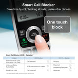 5 Extended Range 5 Handset Cordless Phone for Home with Call Blocking, Connect to Cell Bluetooth, Silver & Black VTech