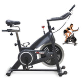 EFITMENT Magnetic Exercise Bike, Ultra-Stable Stationary Bike with Quiet Belt Drive, Indoor Cycling Bike for Home Cardio Workout, LCD Monitor IC014