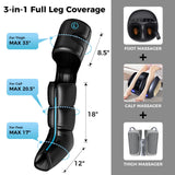 TGS Leg Massager with Heat and Compression FSA, Full Leg Massager for Circulation and Pain Relief, Professional Leg Recovery System, Compression Boots with 3 Heat 3 Intensities
