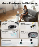 AreShark 4.2 Gal/16L Humidifier Large Room, Cool Warm Mist 2000ft² Whole House Air Humidifiers for Bedroom, Plants, Adults, 60H Runtime, Humidity Setting, Easy to Clean, Top Fill, Extension Tube
