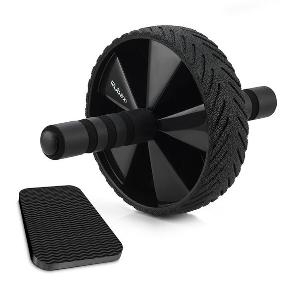 Ab Roller Wheel with Knee Pad Mat for Abdominal & Core Strength Training for Men & Women RUBEX