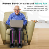 QUINEAR Leg Massager for Circulation and Pain Relief, Heating Leg Compression Massager with 3 Modes, Foot and Calf Massager with 3 Intensities 3 Heats - Gift for Mom and Dad