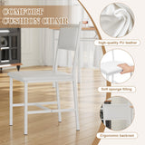 Dining Table Set for 4 with Chairs, 5-Piece Kitchen Table and Upholstered Padded Chairs Set for Small Space,