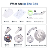 Shower Faucet with Valve, Brushed Nickel Bathroom Tub Shower Faucet Kit, Single Handle Rain Shower Head with Tub Spout, Solid Brass Shower Tub Faucet Set Complete, Bathtub Faucet with Shower