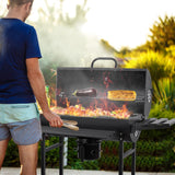 gzcmxh Charcoal Grill Barrel: Charcoal Grill with Rack - Outdoor BBQ Grill for Camping, Picnic, Courtyard, Party (Large)