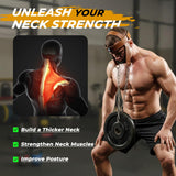 Leather Neck Harness for Weight Lifting – Adjustable Head Strap with Heavy-Duty Steel Chain & Microfiber Padding – Neck Exerciser for Bodybuilding, Boxers & Gym Workout (Brown)