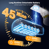 Honki Cordless Vacuum Cleaner for Home, Powerful Stick Vacuum with Rechargeable Battery, Green Light Anti-Tangle Brush, 6-in-1 Lightweight Handheld Vacuum for Pet Hair, Hard Floor, Carpet, Yellow