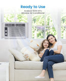 FinerFurnis 5000 BTU Window Air Conditioner, Mechanical Controls Window-Mounted AC Unit with Installation Kit, Compact Cooling for Bedroom Living Room and Small Spaces