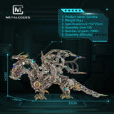 MechPuConToy 3D Metal Puzzle Model, Surrealistic Creative Gorekia Mechanical Dragons Jigsaw Puzzles Assembly Kits, Home Decor Dsiplay Model for Adults and Teens (2900+PCS)