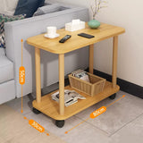 2-Tier Movable Printer Stand with Wheels - Compact CPU & Printer Shelf, Versatile Sofa Side Table & Small Coffee Table for Home Office, Space-Saving Design (L80xD30xH50cm)