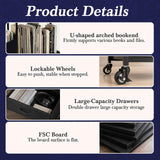 22IN Mobile Filing Cabinet, Rolling File Cabinet with Fabric Drawers
