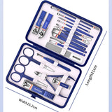 Nail Clippers Set - 19 Piece Manicure & Pedicure Kit, Stainless Steel Fingernail & Toenail Tools with Luxurious Travel Case for Men & Women