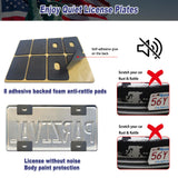 BGGTMO American Flag License Plate Frames- 2 Pack Black Grey Patriotic USA Aluminum Car Tag Holder Cover for Front Rear, with Screws Caps