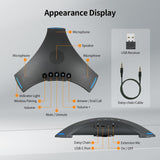 TOALLIN Conference Speaker and Mic, Wireless Speakerphone with Daisy Chain
