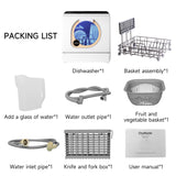 Portable Dishwasher Countertop, Countertop Dishwasher With Water Tank, Counter Top Dishwasher With 5 wash Programs, It can also be connected to the tap. For apartments, dorms, RVs