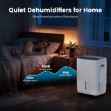 KISSAIR 80 Pint Dehumidifier for Basement and Home, Covers up to 4,500 Sq. Ft Rooms, High-Efficiency Compressor Dehumidifier with Drain Hose and 1.05 Gallons Water Tank, Auto Shut-Off, 24HR Timer