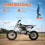 SYX MOTO K1 125cc Dirt Bike Teens 12+ Yrs 4-stroke Gas-powered Dirt Bike Off-road Motorcycle Kick Start 4-speed Manual Transmission, Big Size 17"/14" Tires, Up To 50mph (Green)