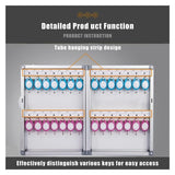 Wall Mount Key Cabinet - 72 Key Storage Lock Box with Aluminum Design, Secure Locking System, Key Hooks & Labels for Home & Office Security Solutions