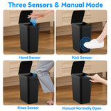 Bathroom Trash Can with Lid, KOEYLE 2 Pack 2.2 Gallon Automatic Touchless Garbage Can