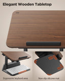 SAIJI Laptop Stand for Desk, Stable Standing Laptop Riser with Foldable Mouse Pad
