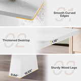 Tribesigns 63-Inch Executive Desk, Large Office Computer Desk with Double Pedestal, Modern Simple Workstations Writing Table Conference Table Business Furniture for Home Office, White