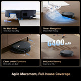 ECOVACS DEEBOT X8 PRO OMNI Robot Vacuum and Mop, 18000Pa, OZMO ROLLER Instant Self-Washing Mopping, 167℉ Hot Water Mop Washing, Auto Cleaning Solution Adding, Hot Air-Drying, Self-Emptying, Black