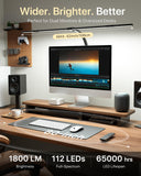 ONEMIX 42" Desk Lamp for Home Office with Base, 1800LM 4-Panel LED Light