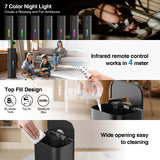 Honovos Smart Humidifiers Large Room Bedroom Home, 2.11Gal(8L) Quiet Top Fill Cool Mist Humidifier, Smart App & Remote Control, 3 Speed Humidifier with 360° Nozzle, Humidity Setting for Baby Office