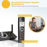 4-Handset Expandable DECT 6.0 Cordless Home Phone with Large Display, Big Buttons, Answering Machine (Charcoal Black) AT&T