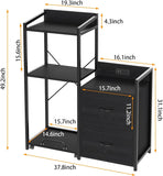 Tall Printer Stand with Storage Shelf and Bag,Filing cabinet,Lateral Office Filing Cabinets