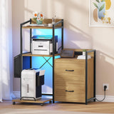 Tall Printer Stand with Storage Shelf and Bag,Filing cabinet,Lateral Office Filing Cabinets