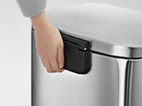 SONGMICS 13 Gallon (50 L) Trash Can, Stainless Steel Kitchen Garbage Can, Recycling or aste Bin, Soft Close, Step-On Pedal, Rem