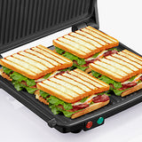 Yabano Panini Press Grill, Gourmet Sandwich Maker, Electric Indoor Grill